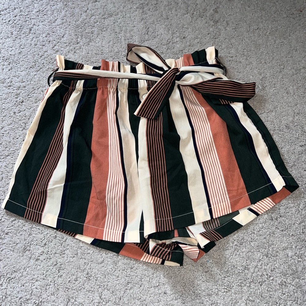 Large (8/10) multi colored flowy shorts. Ties in the front